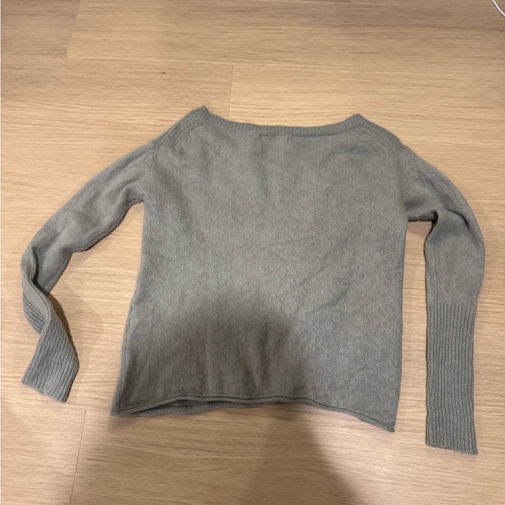 NAADAM Off-the-Shoulder Green Sweater - Picture 5 of 7